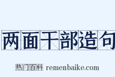 两面干部造句是什么意思的图片